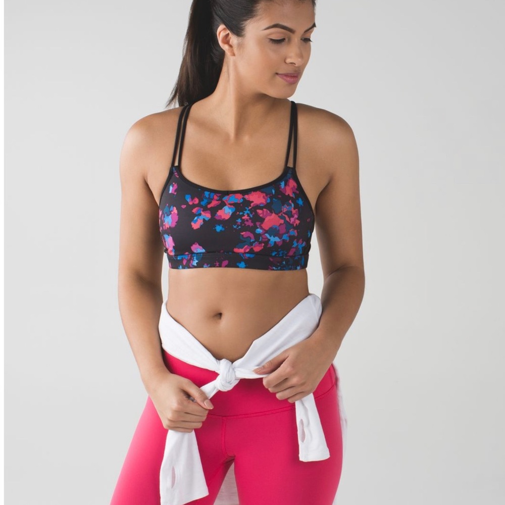 Lululemon Make a Move Sports Bra in Dandy Digie Multi Black Print
